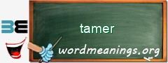 WordMeaning blackboard for tamer